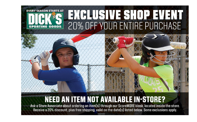Dick's Sporting Goods Team Packet Coupon 