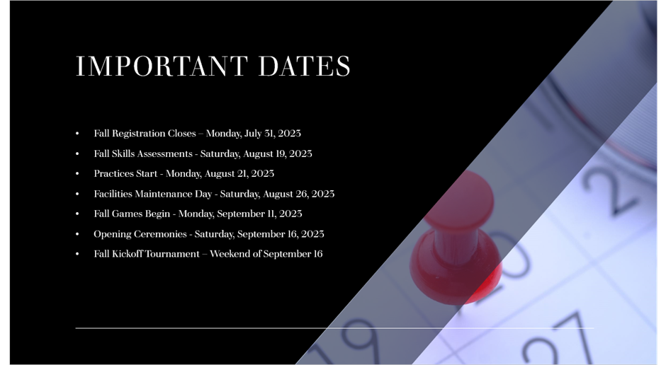 Fall Start Dates