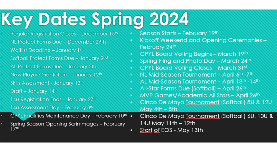 Spring 24 Important Dates